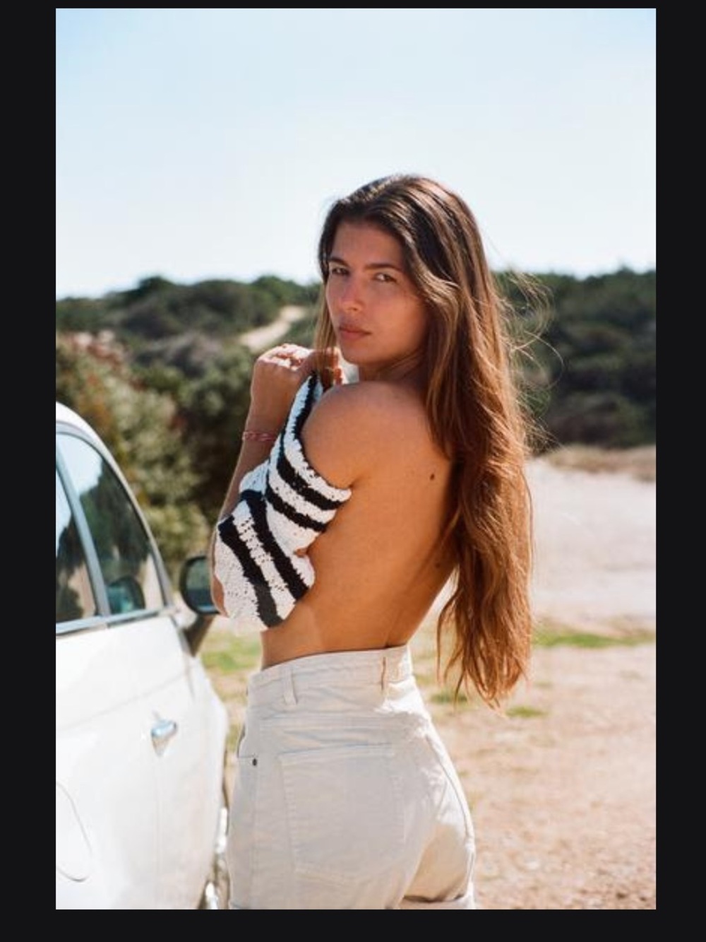 ZARA Mom Fit Denim Shorts - Ecru Cream